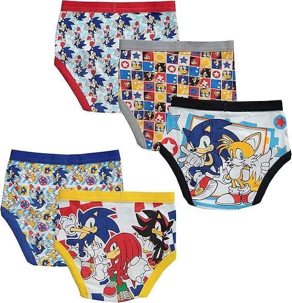 Sonic The Hedgehog boys 100% Cotton Briefs in Different Prints and Pack in Sizes 4, 6 and 8