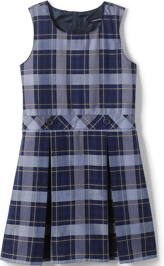 Lands' End Girls Uniform Plaid Jumper