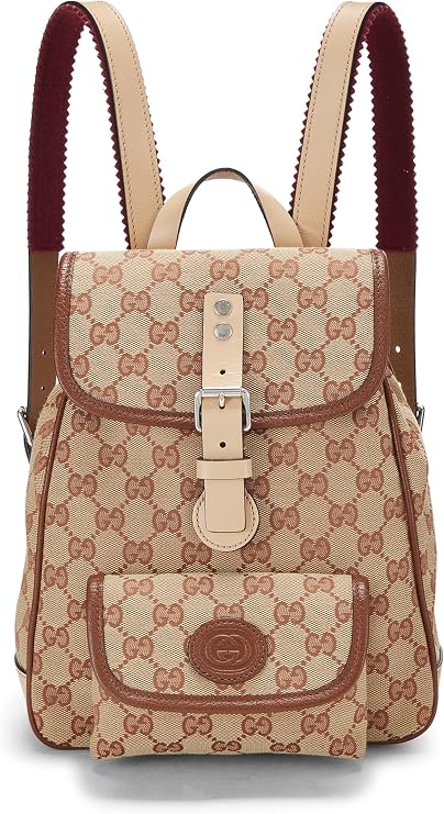 Pre-Loved Original GG Canvas Kids Backpack, Brown