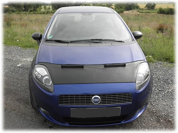 Hood Bra Front End Nose Mask Compatible with Fiat Punto EVO Grande Punto Since 2005 Bonnet Bra STONEGUARD Protector Tuning