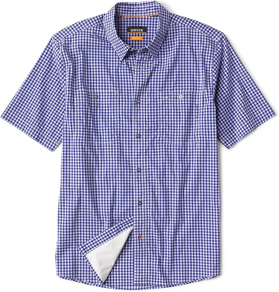 Orvis River Guide Short Sleeve Shirt for Men - Lightweight, Plaid, Button-Down Shirt