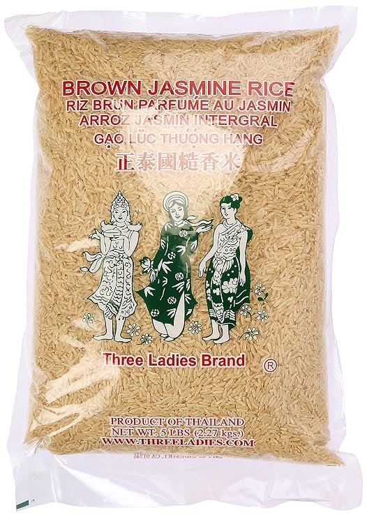 Three Ladies Brown Jasmine Rice 5 lbs